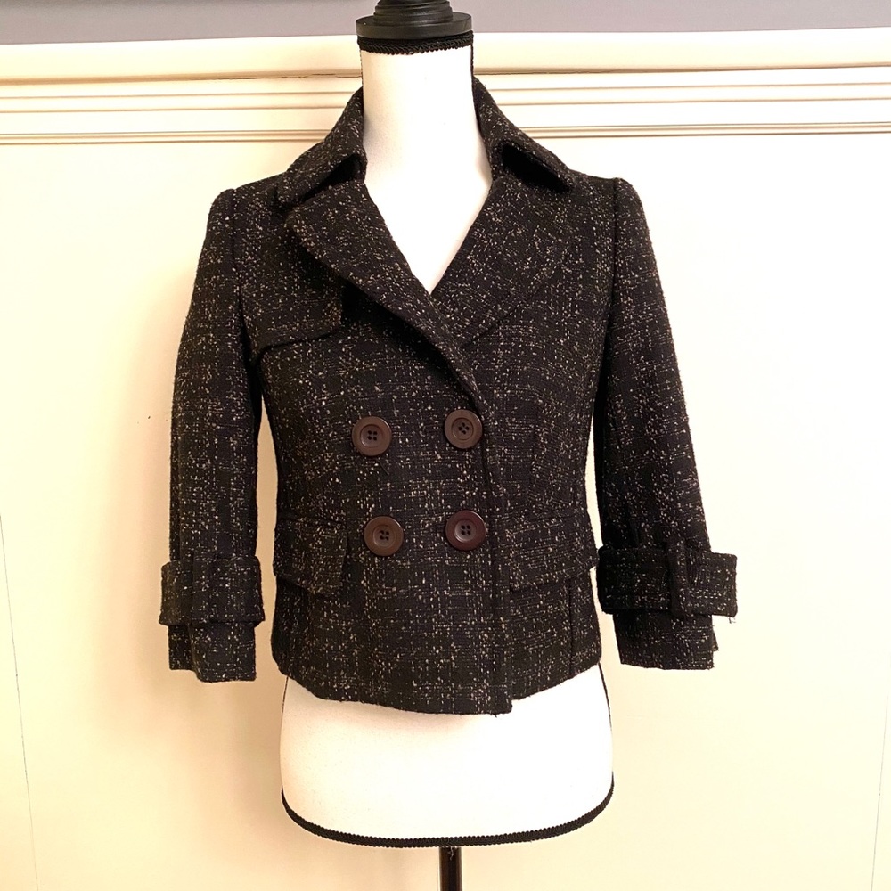 Halogen cropped tweed jacket size petite XS